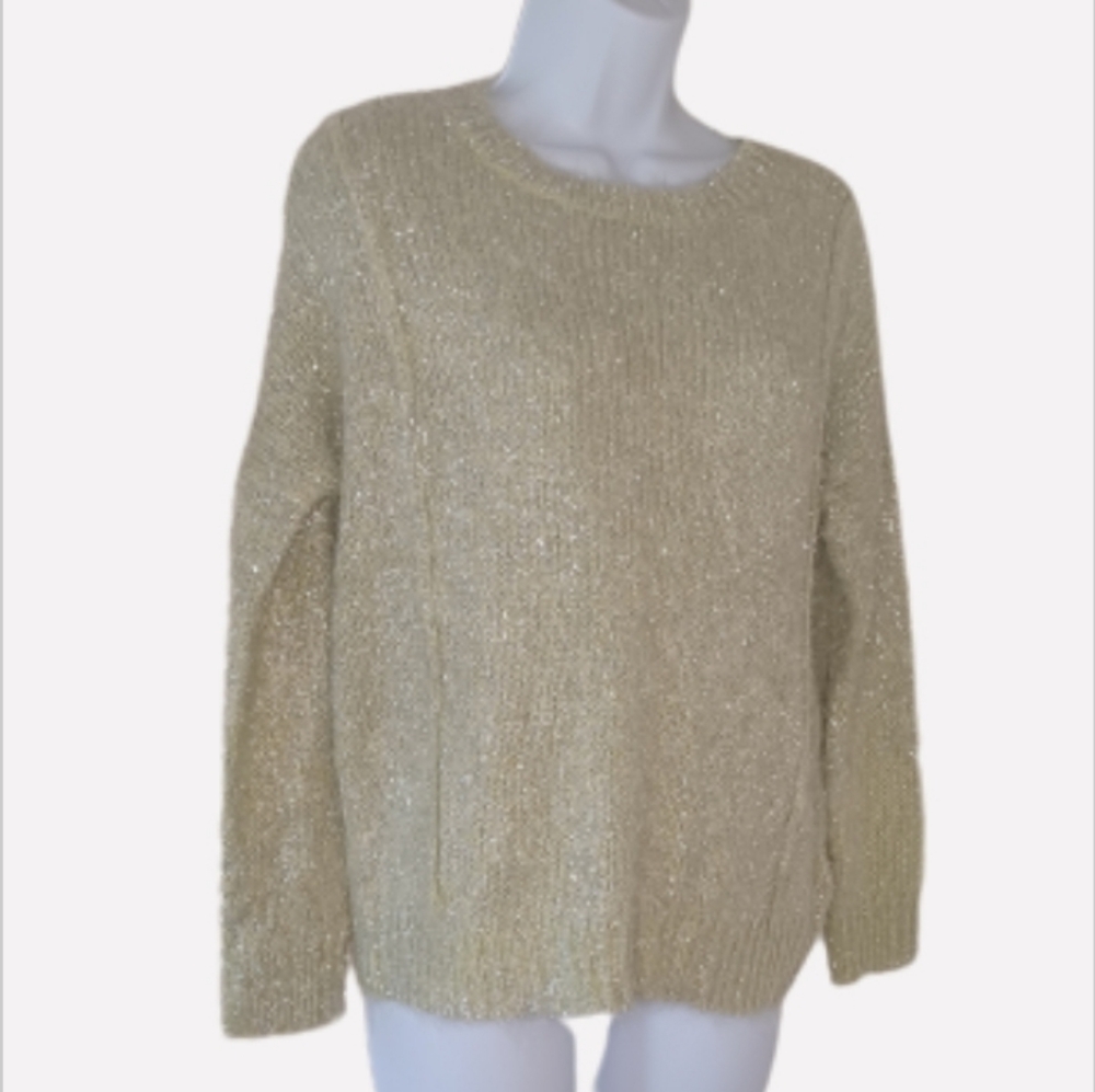 Jennifer Lopez Gilded Glamour Sweater, sz XS